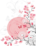 月光下的蝴蝶梅花