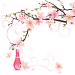 花瓶梅花花纹素材