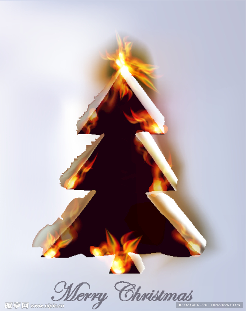 燃烧的火焰圣诞树