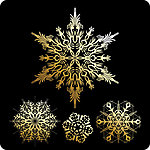 雪花金色花纹