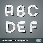 剪纸英文字母
