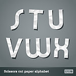 剪纸英文字母