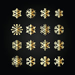雪花金色花纹