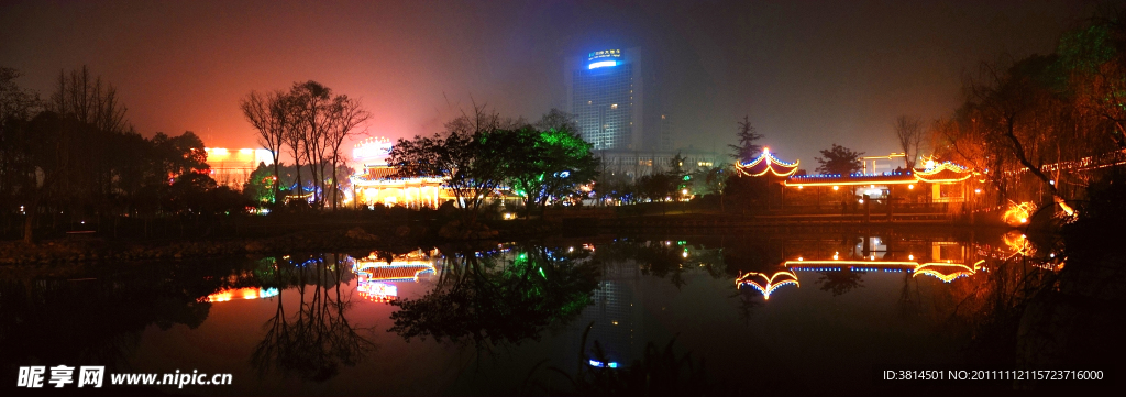 新都桂湖夜景