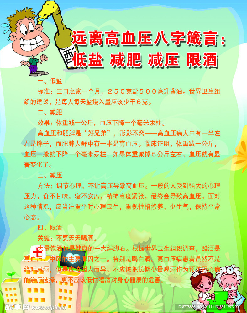 远离高血压八字箴言