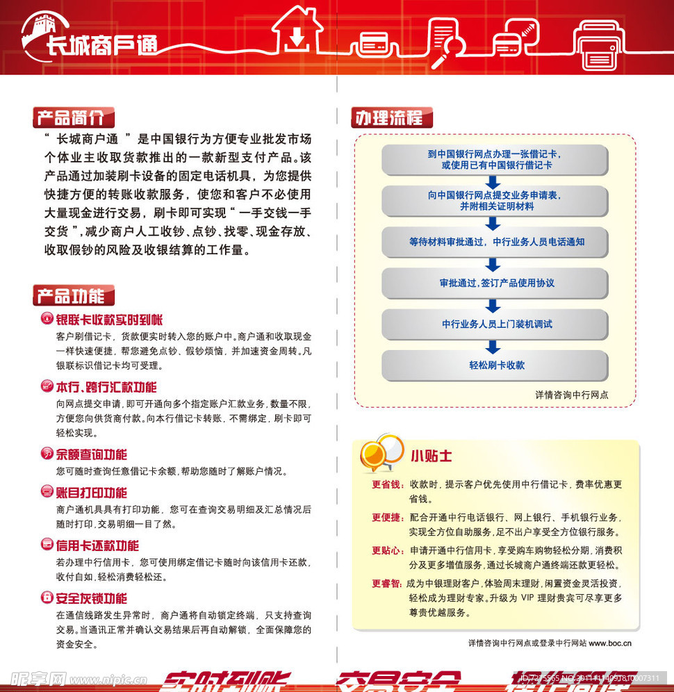 中国银行长城商务通宣传页