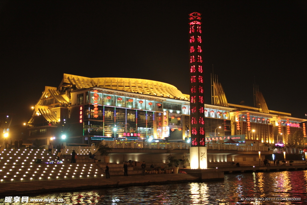 天津海河夜景