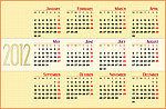 2012年日历台历