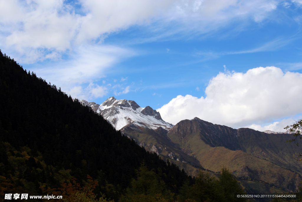 黄龙风景 雪山