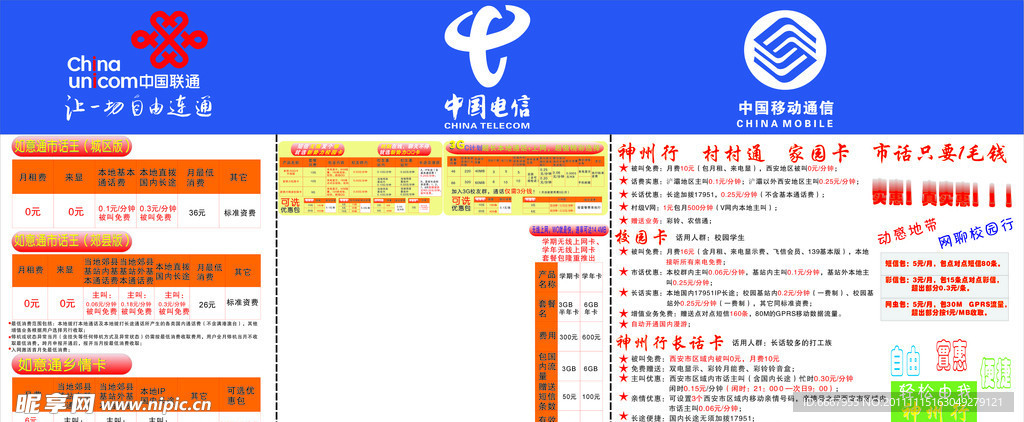 联通 电信 移动