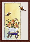 蝶花画 油画