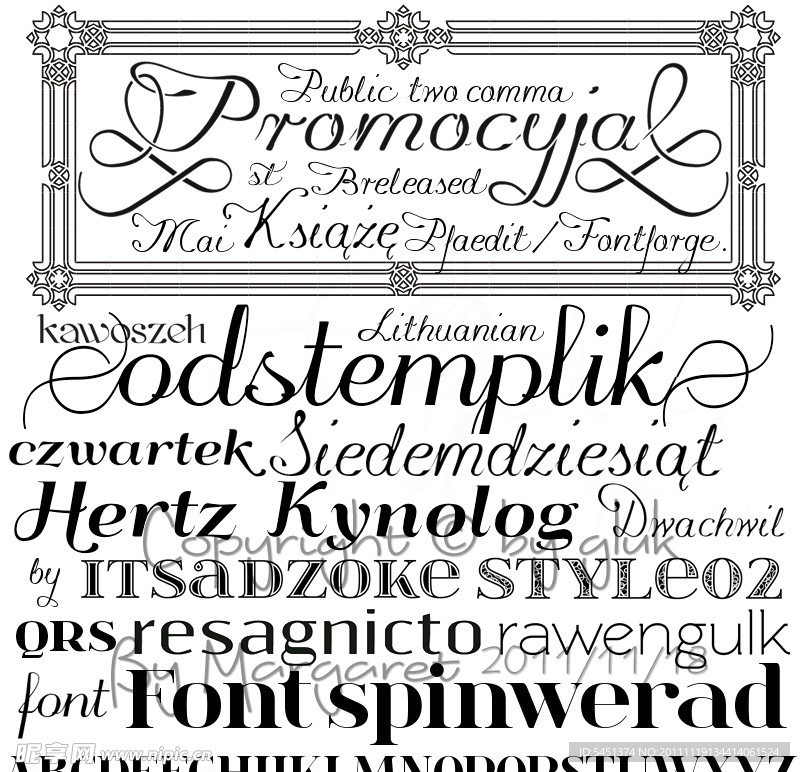 波兰设计师Gluk字体作品集(35个)