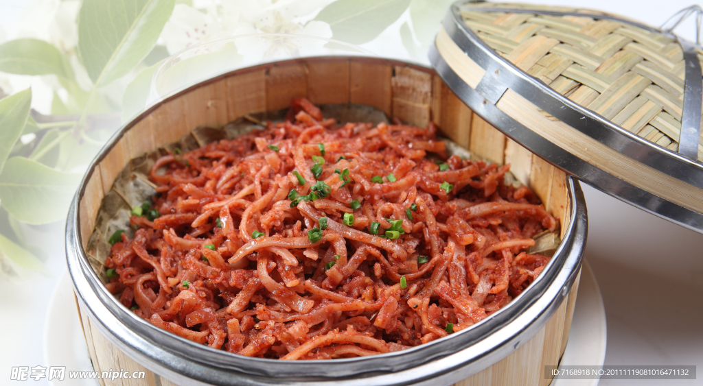 圆笼蒸豆丝