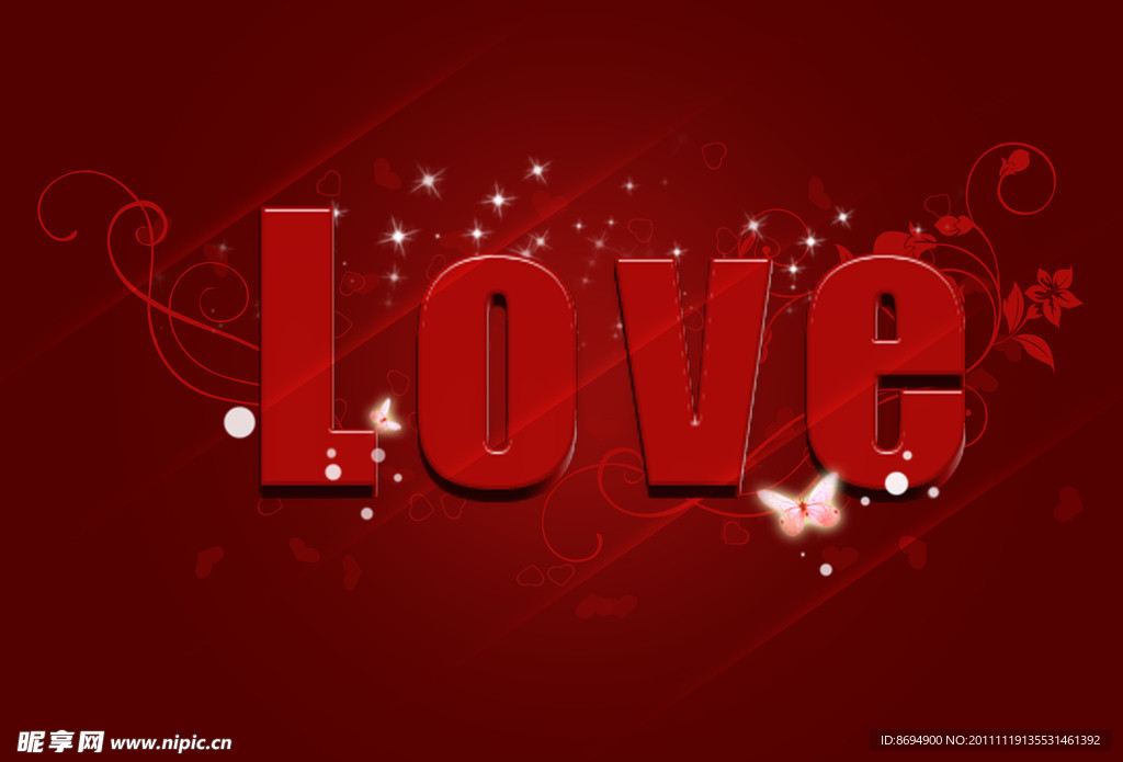 立体LOVE艺术字体