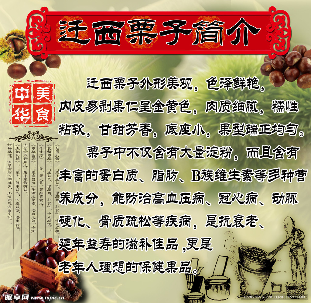 迁西栗子简介展板