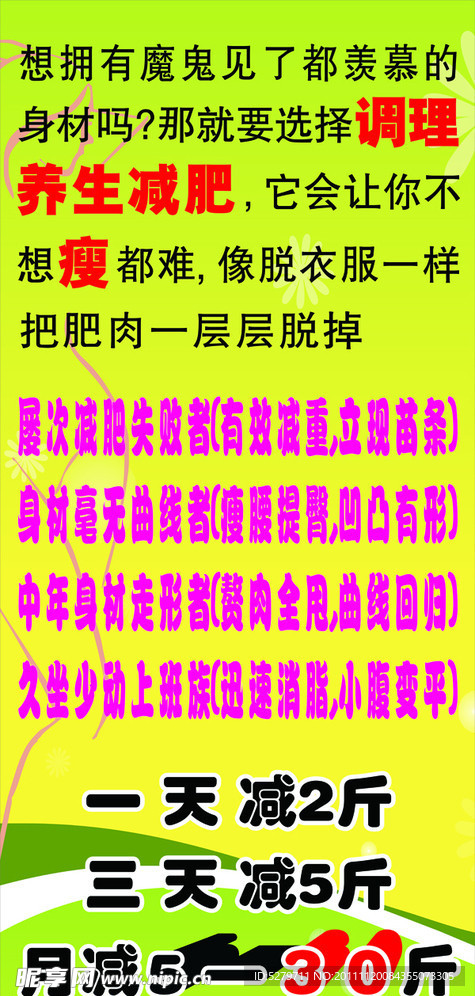 美容减肥展板