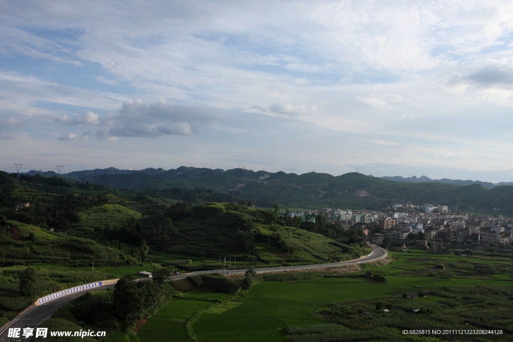 小城一景