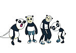 另类熊猫卡通设计