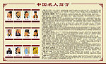 中国名人简介展板