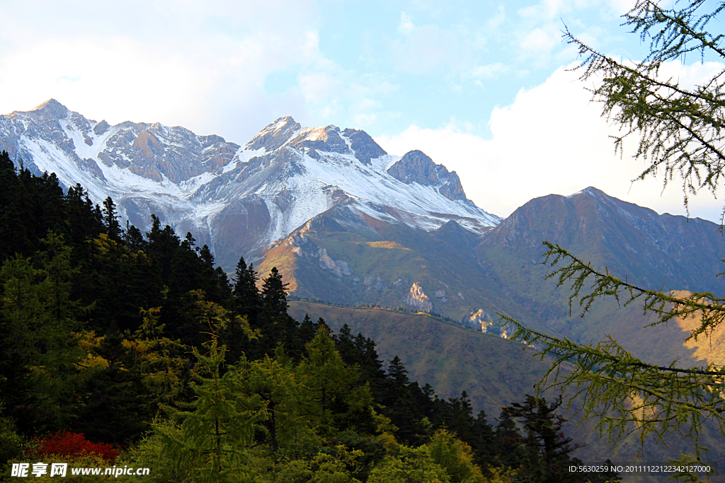 雪山 黄龙风景