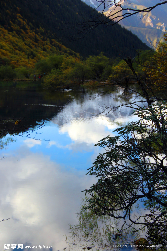 黄龙风景 五彩池