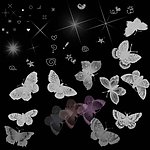 蝴蝶和星光笔刷