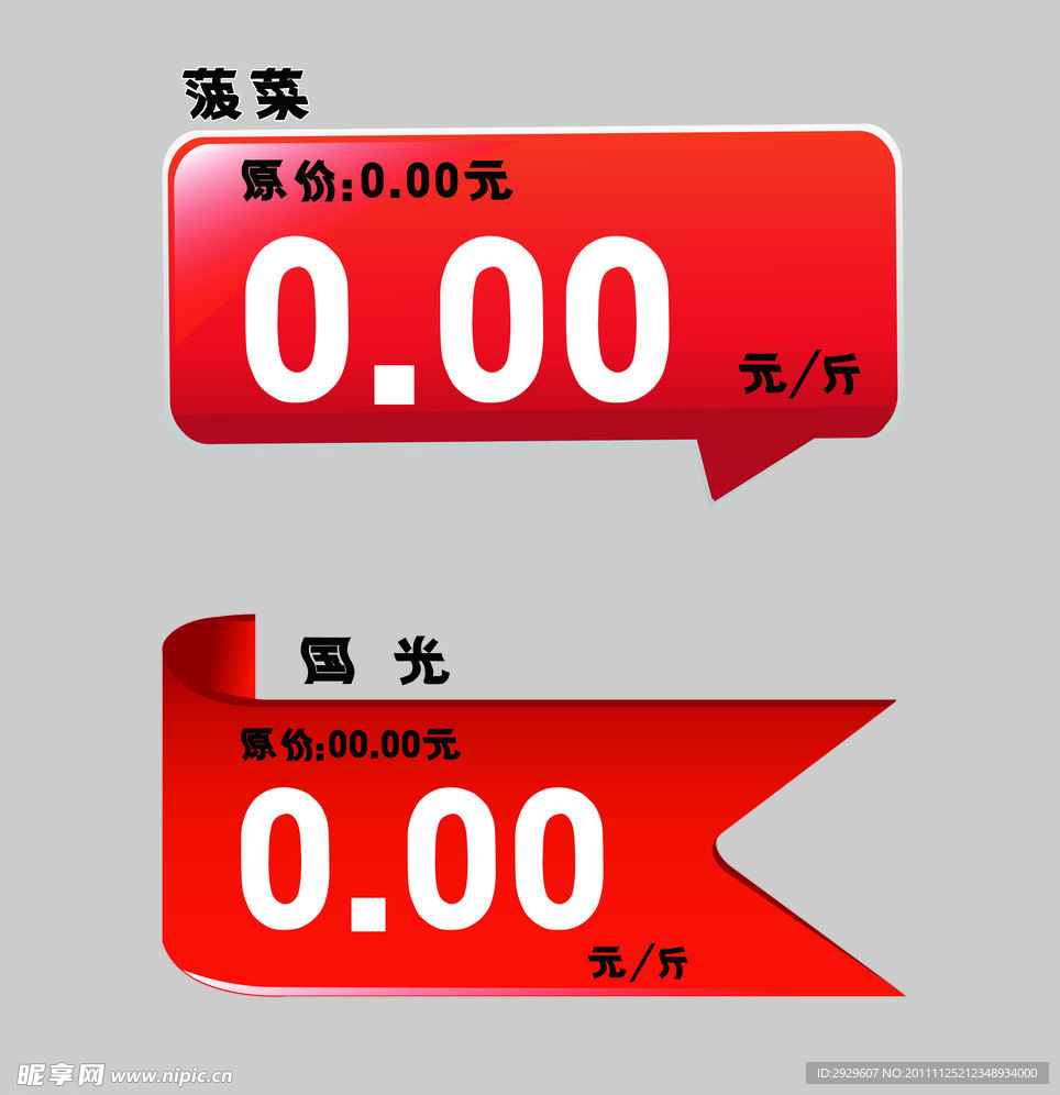 价格签