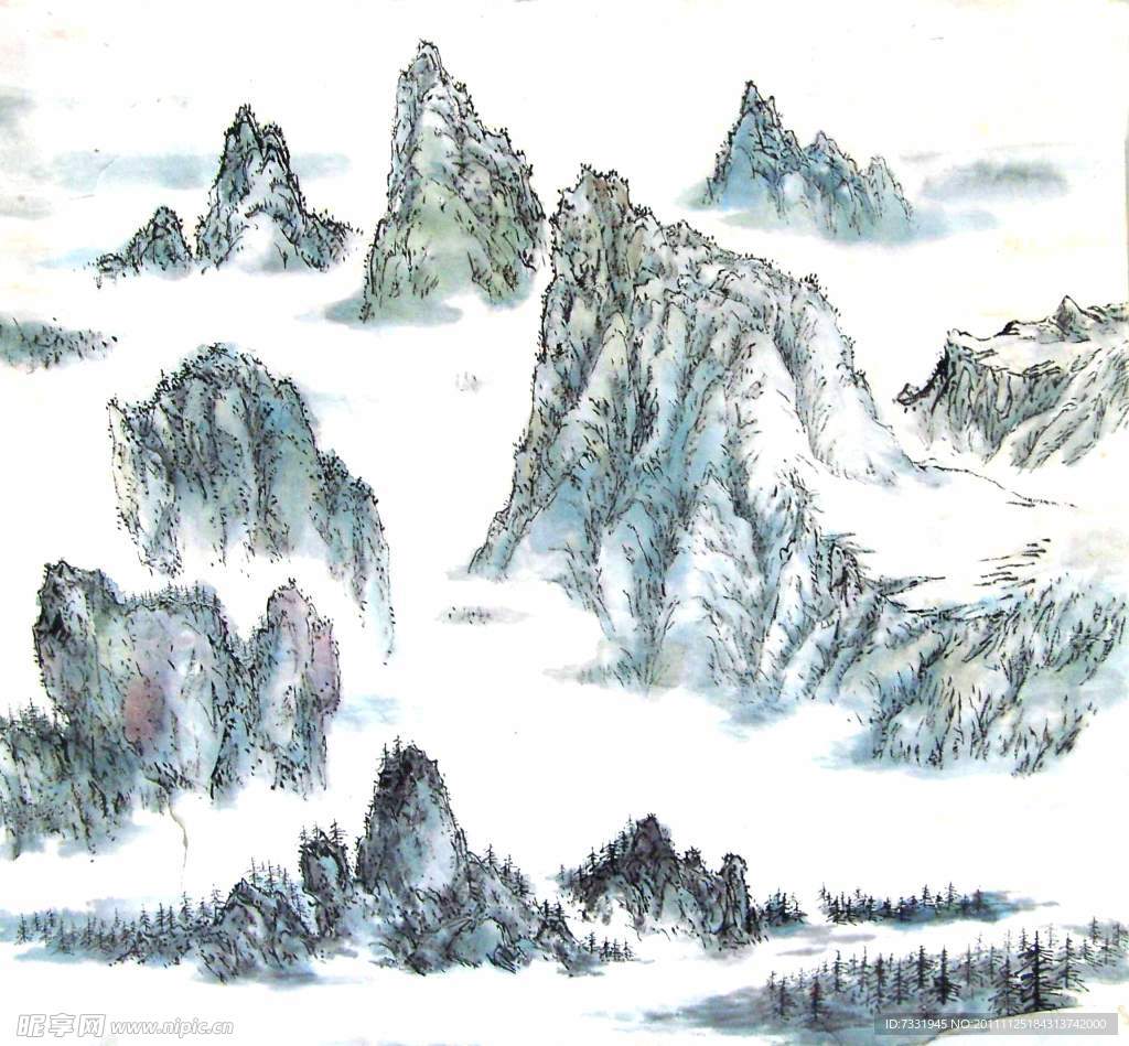 水墨群山