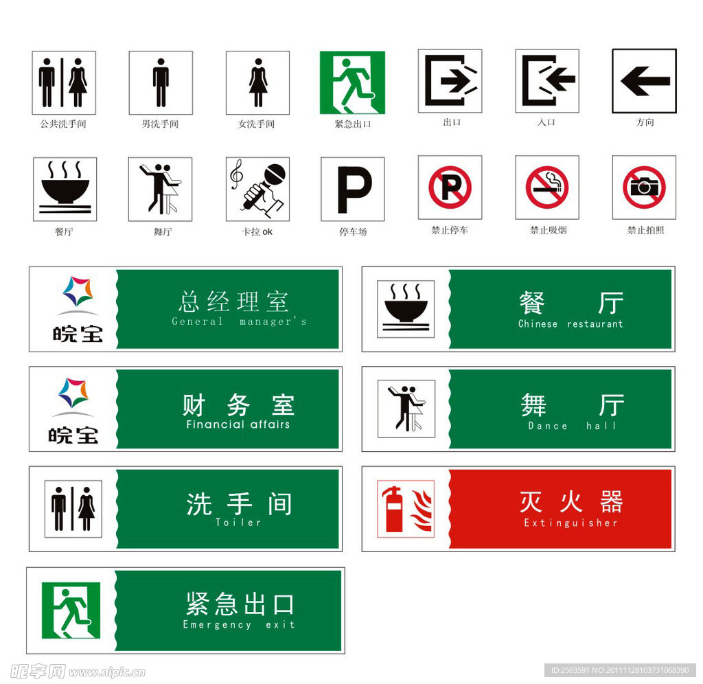 图标和科室牌