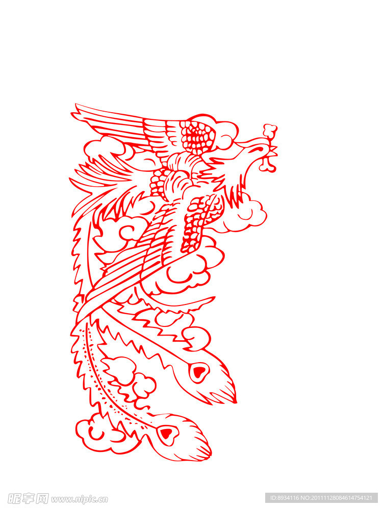 线描凤