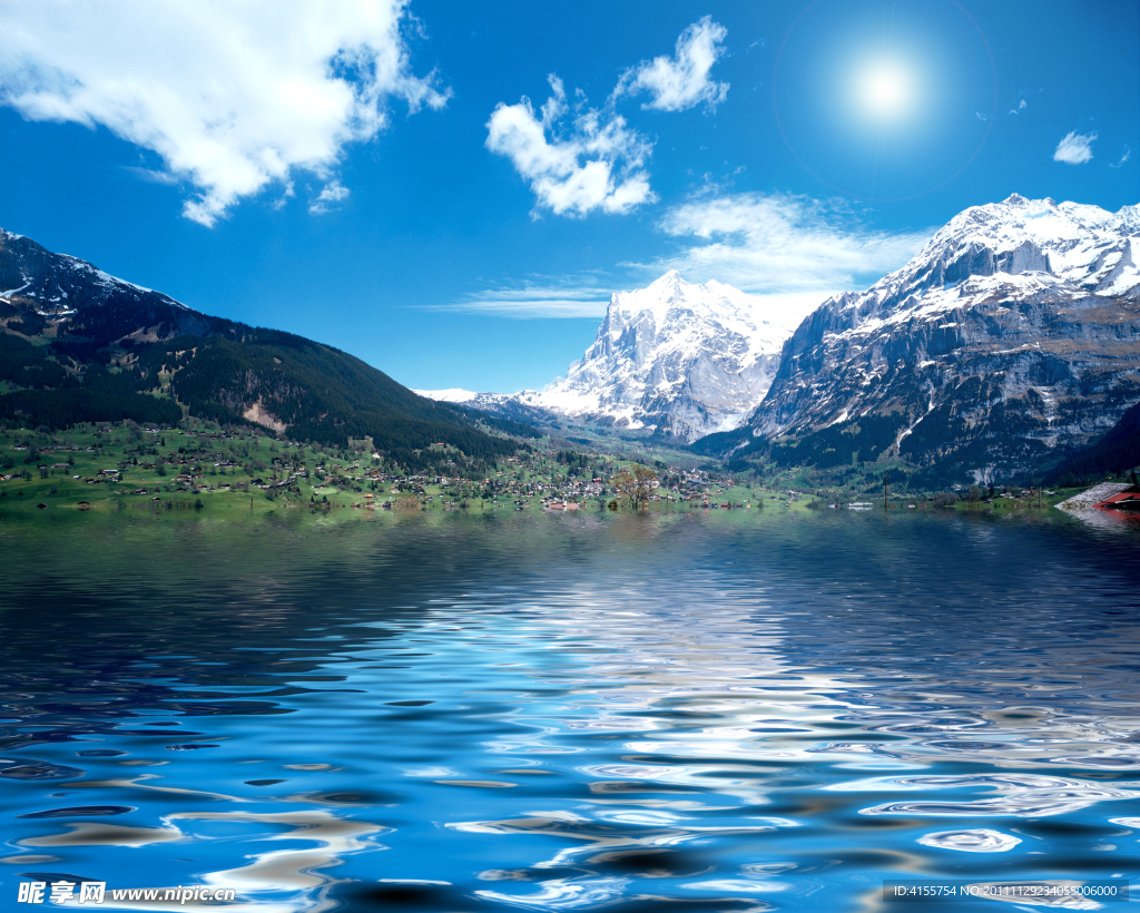 自然风景 水面倒影