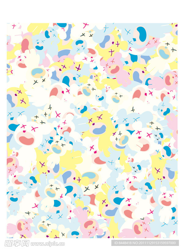 无缝花纹时尚底纹背景