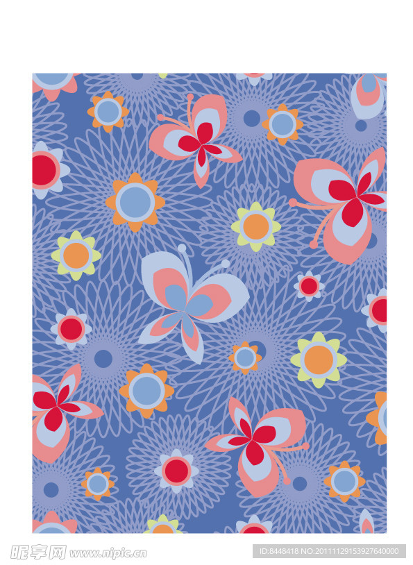 无缝花纹时尚底纹背景