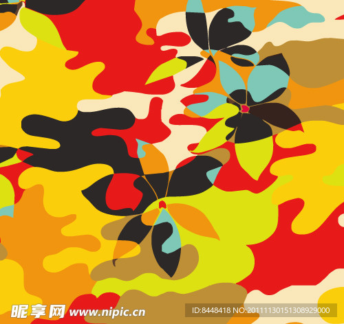 无缝花纹时尚底纹背景