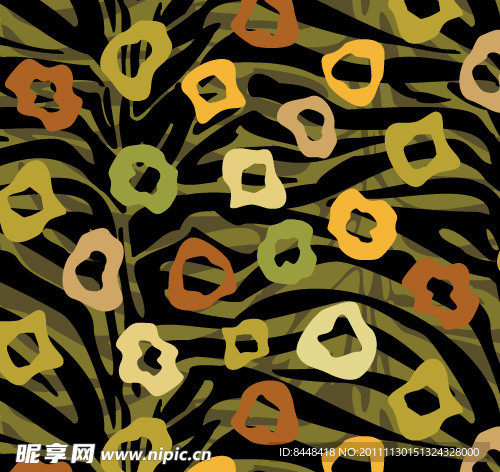 无缝花纹时尚底纹背景