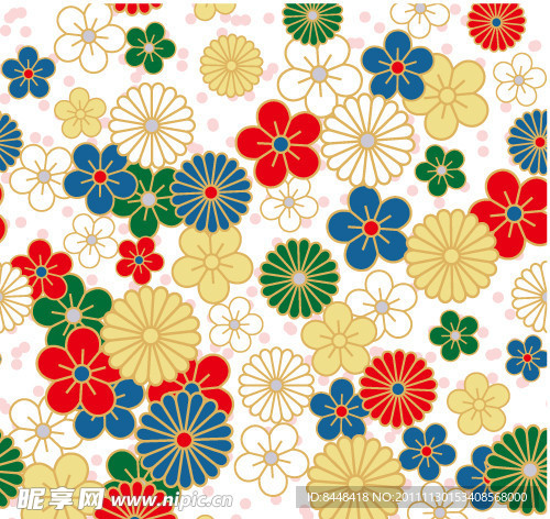 无缝花纹时尚底纹背景