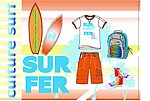 男童服装款式设计手稿