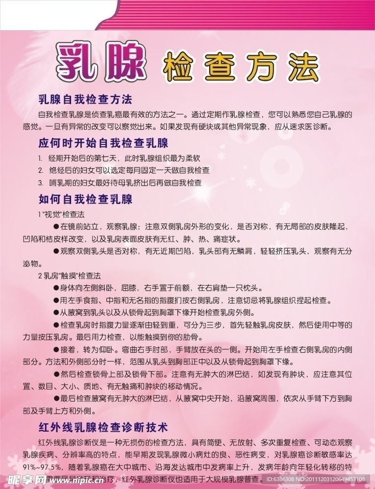 乳腺检查方法