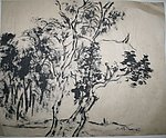 水墨大树
