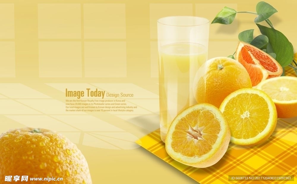 柠檬水果背景素材