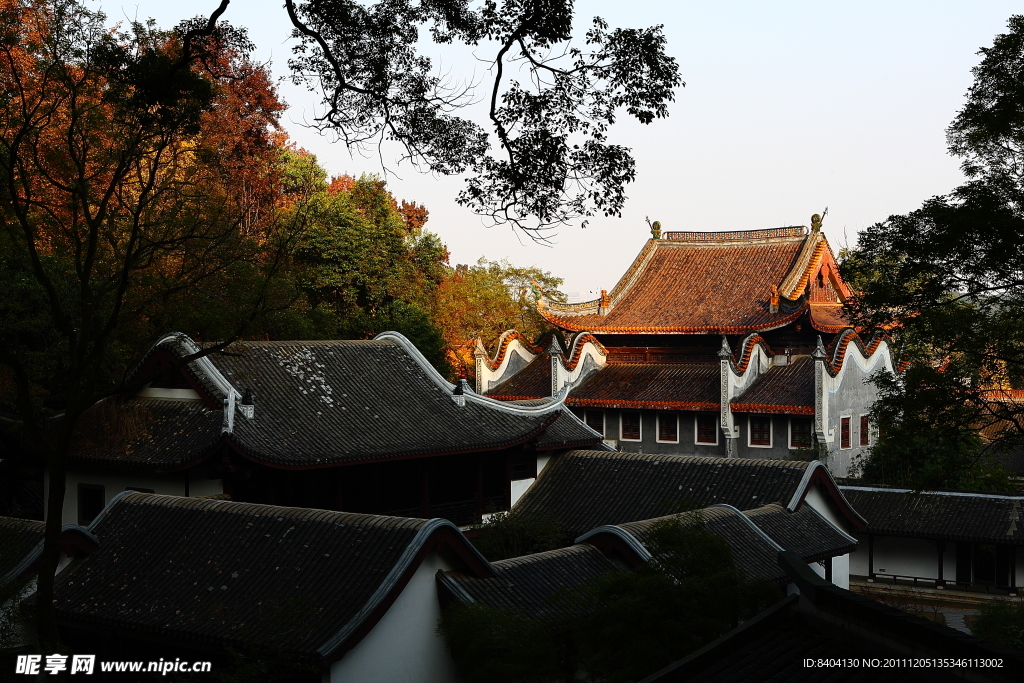 夕阳下的岳麓书院