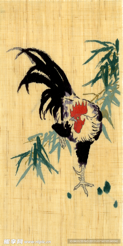 国画 公鸡
