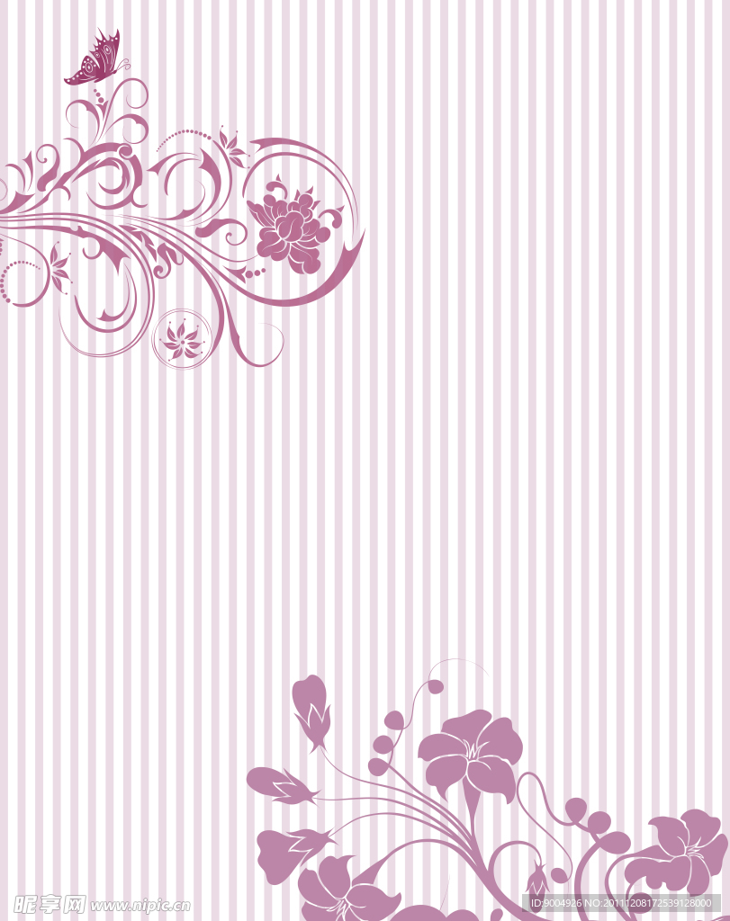 粉色花纹背景图