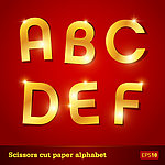 金色英文字母