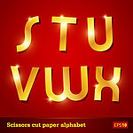 金色英文字母