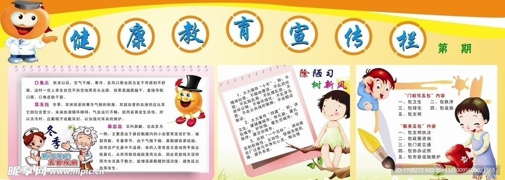 社区健康教育宣传专栏
