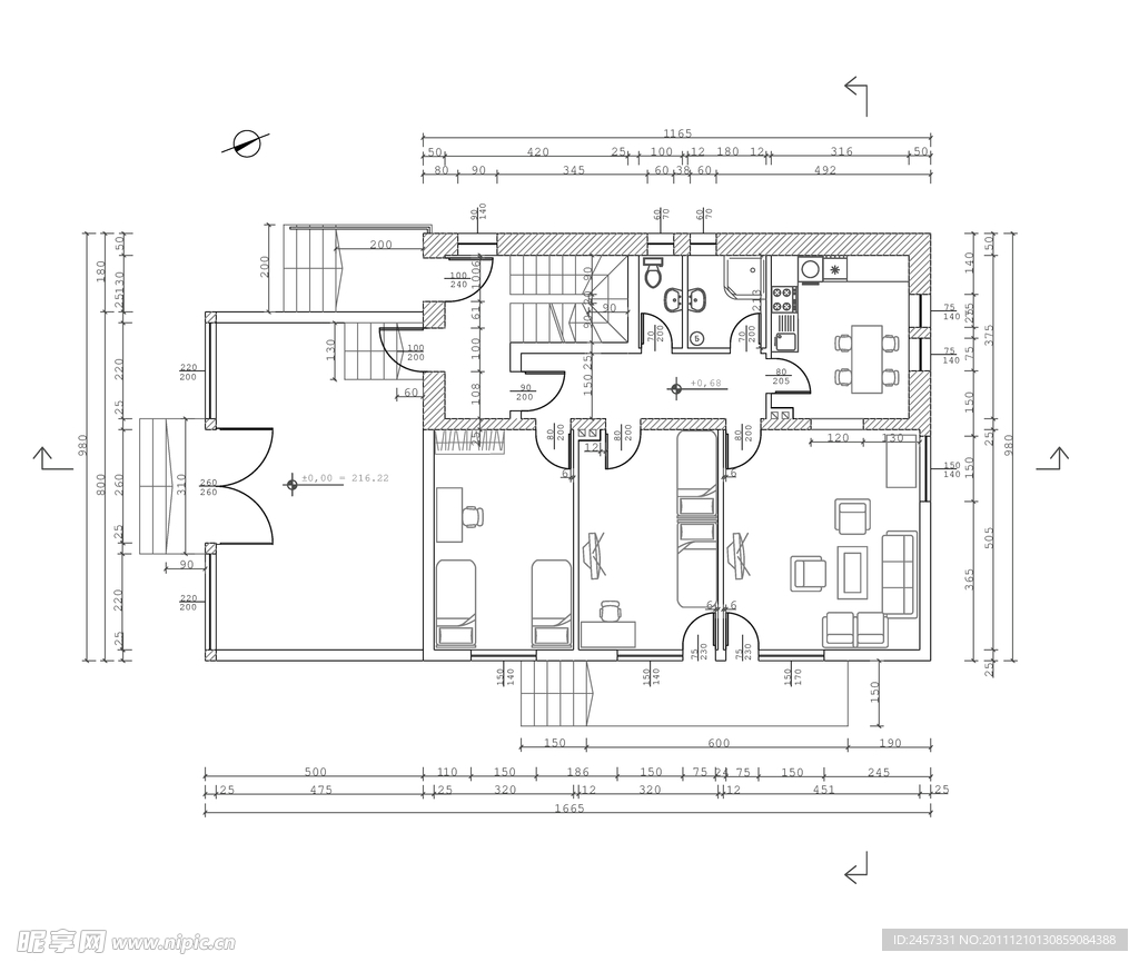 室内建筑设计图矢量