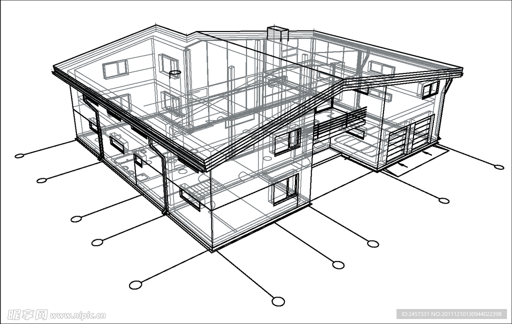 3d城市建筑工程模型图