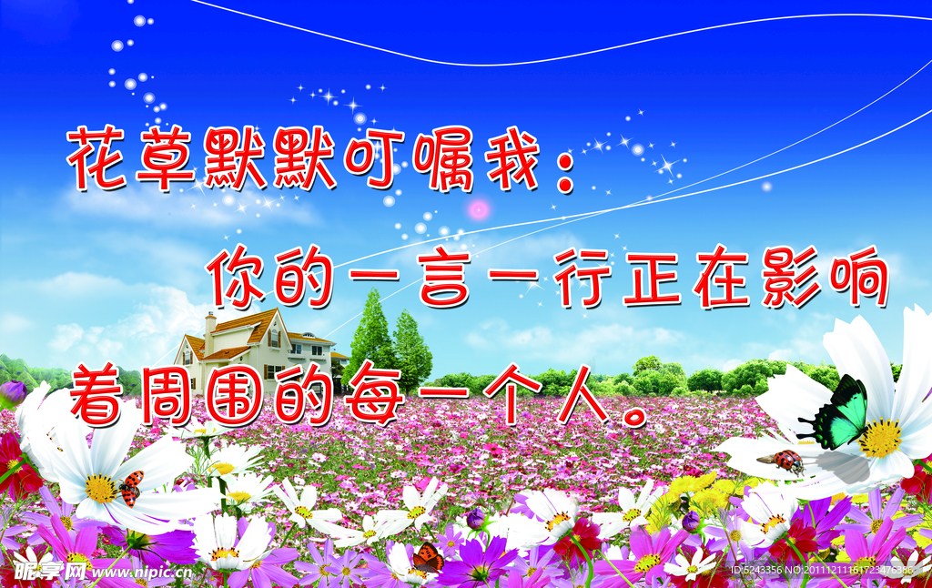 花 风景 花牌