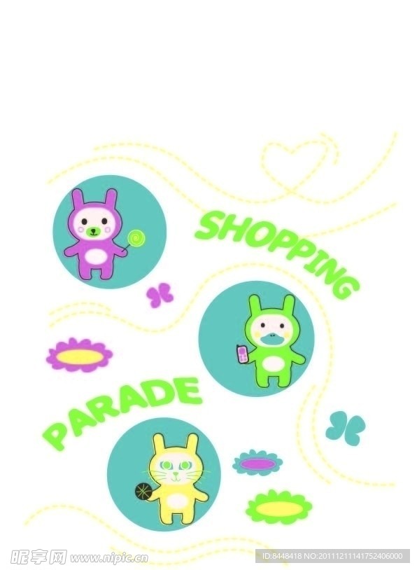 外贸童装印花绣花图案元素